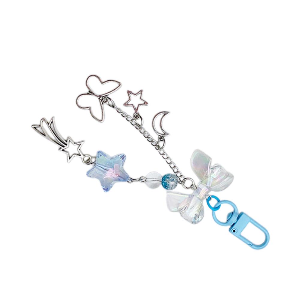 Stylish Dolphin Pendant Keychain Bowknot Phone Charm Cute Phone Chain Bowknot Keychain Pendant for Various Occasion