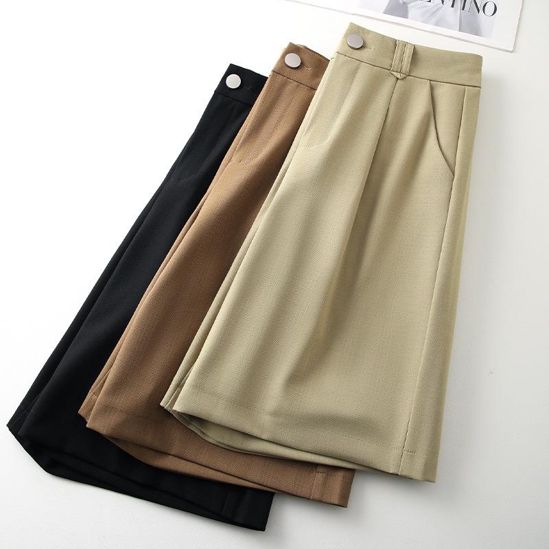 Women's High-Waist Khaki Slimming Shorts - Spring 2025 Collection