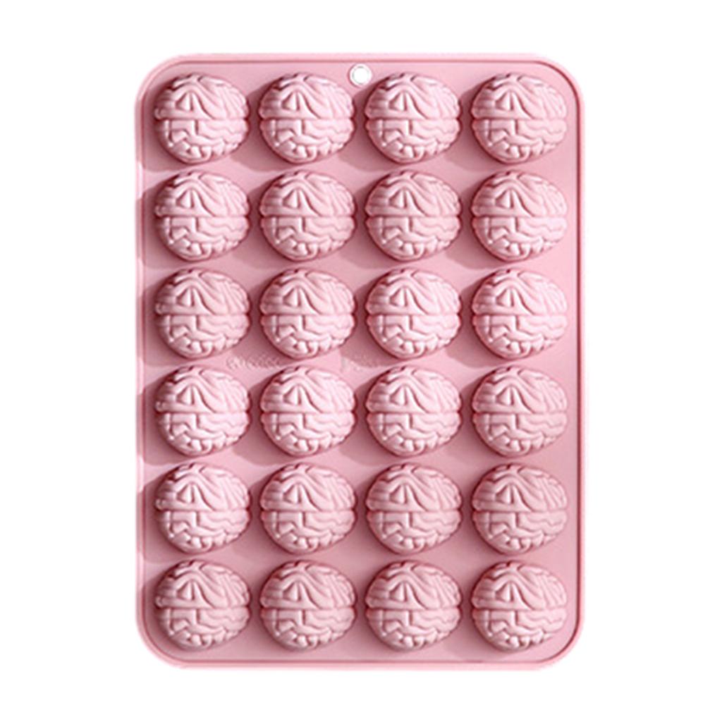 24Cavity Brains Shaped Silicone Molds Fondants Molds Pastries Bakings Decorating Tool Soap Molds Cake DIY Supplies
