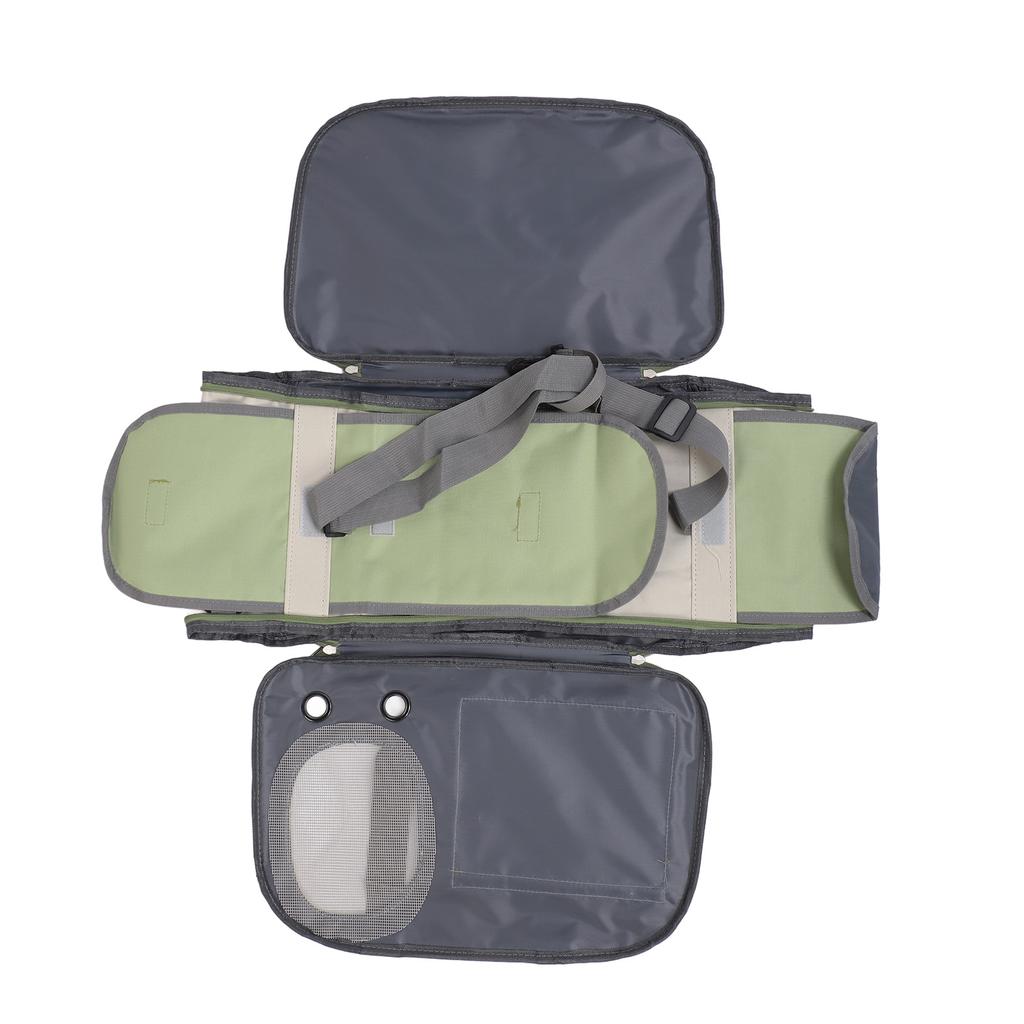 Foldable Pet Carrier Bag Oxford Cloth Steel Wire Frame Breathable Cat Travel Handbag with Adjustable Strap for Outdoor
