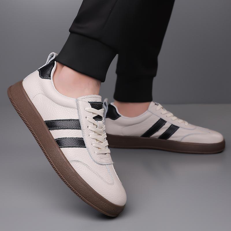 Fashion Leather Fashion Walking Shoes Men Luxury Brand Mens Soft Sneakers New Arrival Men Casual Footwear Male Comfortable Skate Shoe