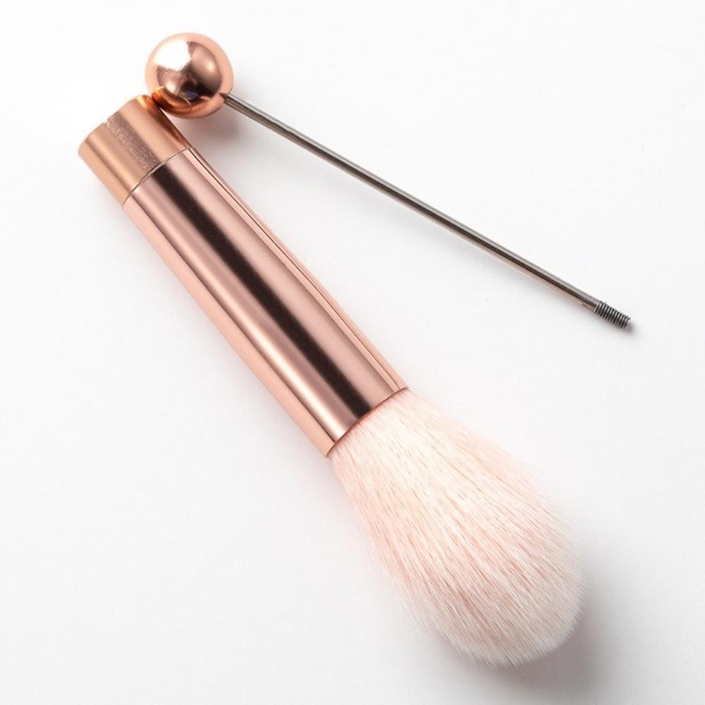 5 PCS Metal Handle Beaded Makeup Brush Set Soft Makeup Brushes Gifts Eyeshadow Brush