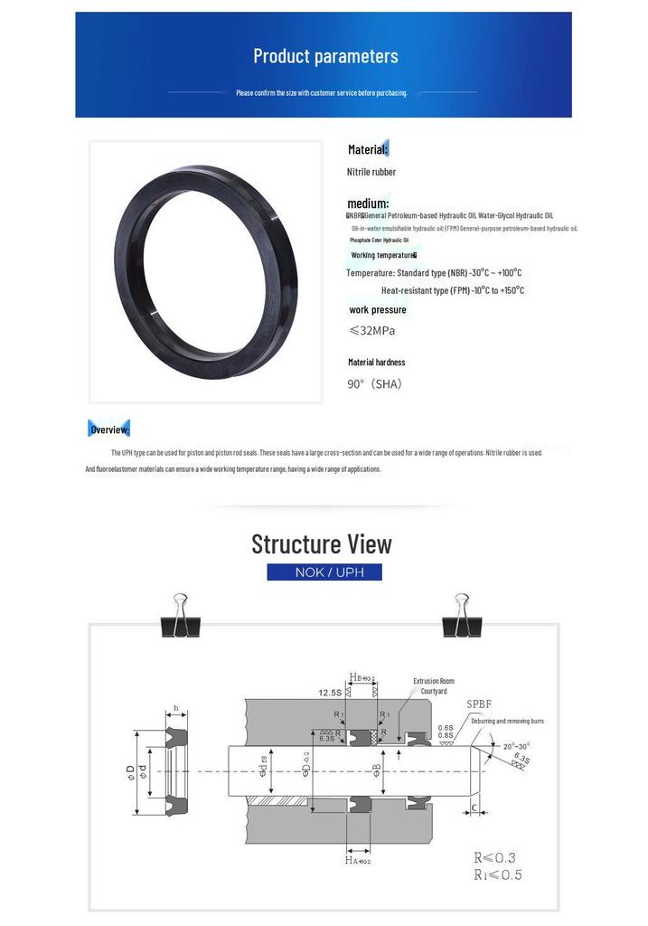 Fluororubber Oil Seals: Piston Rod Seals, Sealing Rings, High-Temperature Resistant O-Rings