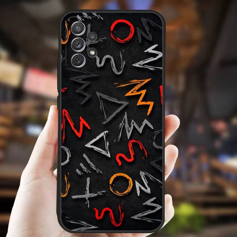 Coque de téléphone Cool Colorée Graffiti Cool Pour Samsung S 9,10,21,30,22,23,24,25,Ultra,Plus,Lite,FE,4,5G Coque Souple Noire