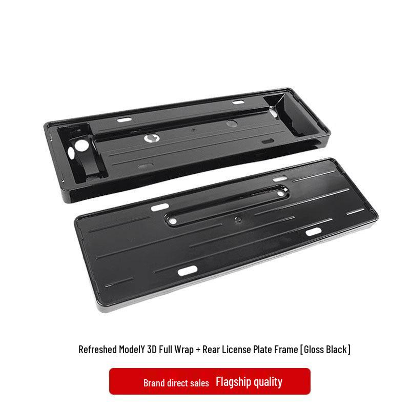 Tesla Model 3/Y Kennzeichenhalterahmen - Neue Version, Halterung mit vollem Schutz