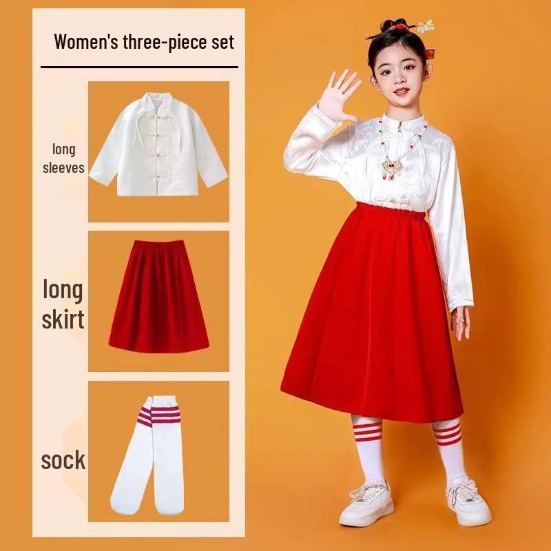 Chinese-Style Children s New Year s Performance Costumes for Primary School and Kindergarten 130 cm