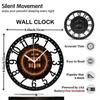 Fashion Design 25cm Circular Iron Wall Clock Silent Accurate