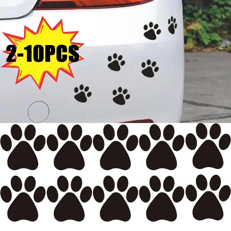 2-10PCS Car Stickers Paw Animal Dog Cat Cool Design Bear Foot Prints Footprint Decal Car Stickers for Auto Motorcycle