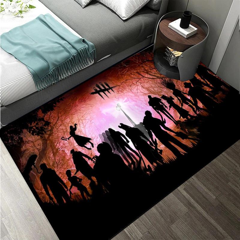 D-Dead by Daylight survival horror escape game Large Area Rugs Carpet for Home Living Room Bedroom Sofa Doormat Floor Play Mat