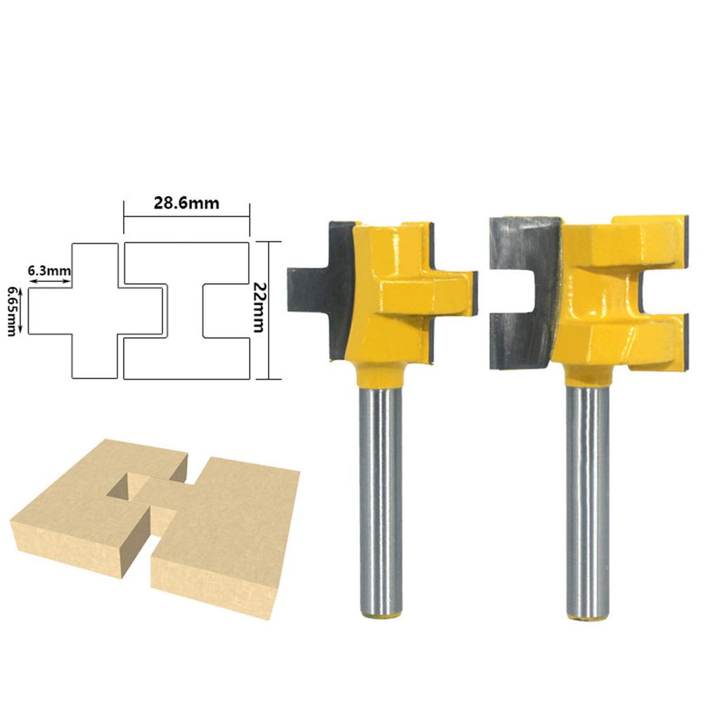 2 Stück Nutfräser Hartmetall Schaft 14in für Holzbearbeitung