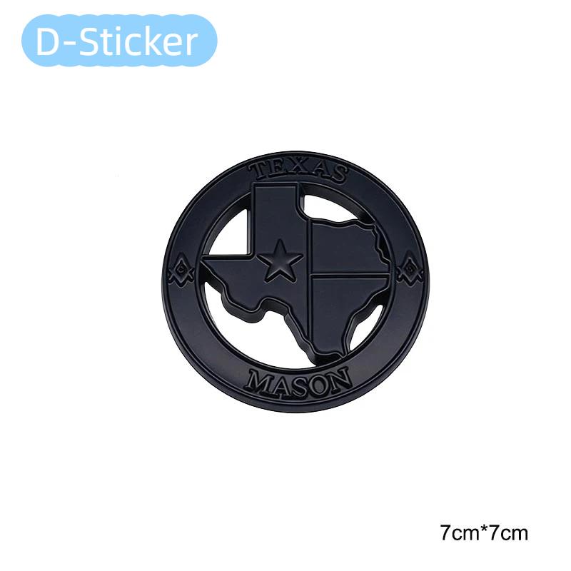 3D Metal Texas Badge For Vehicle J-EEP Wrangler R-aptor SUV Modification Accessories