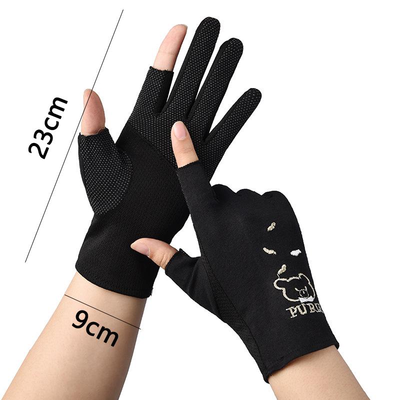 Summer Sport Gloves Breathable Mesh Thin Quick Dry Sunscreen Gloves Anti-Slip Touchscreen Driving Fishing Cycling Gloves