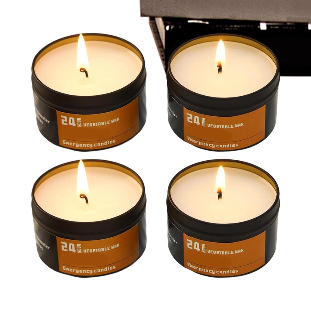 4Pcs Emergency Candles No Electricity Lighting Power Outages Windproof Prevention Emergency Supplies For Household Outdoor