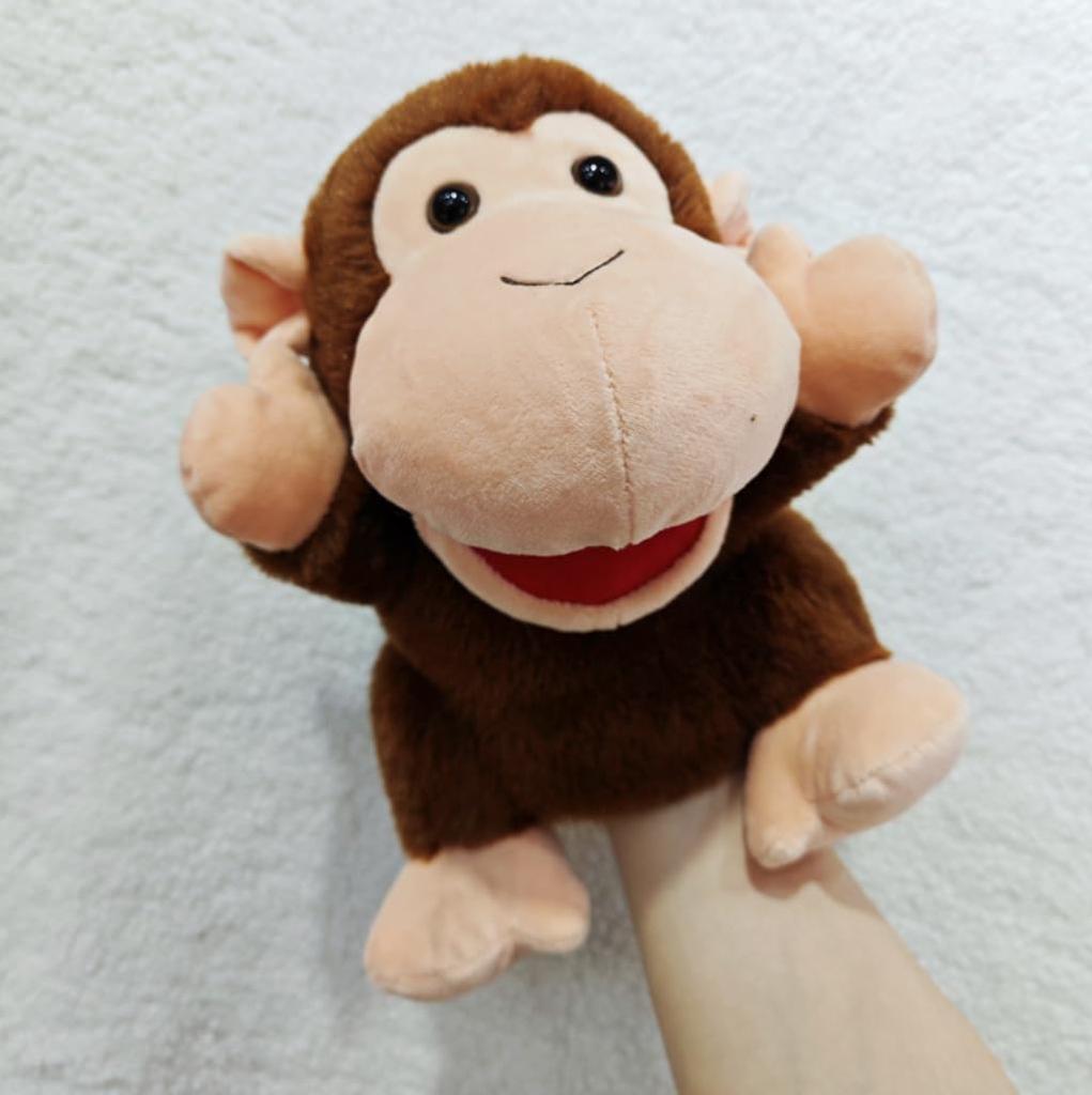 Puppet Muppets Puppet Stuffed Animal Puppet Doll Hand Puppet Finger Puppet Ventriloquism Doll Mouth Movement Goods Puppet Show Props Monkey Monkey