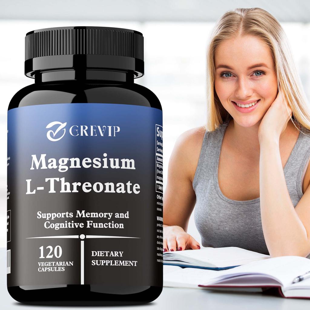 Magnesium-L-Threonat 2000 mg - Gehirngesundheit, Unterstützt Gedächtnis & Kognitive Funktion