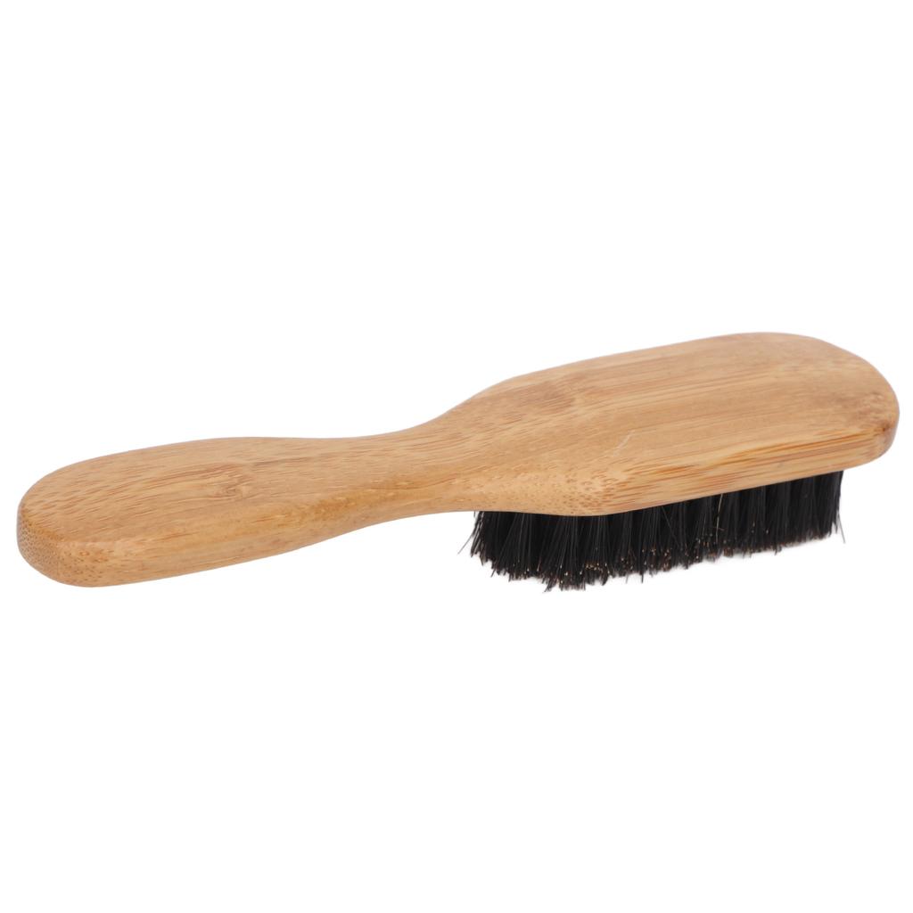 Beard Brush Reinforced Process Skin Friendly Soft Comfortable Ergonomic Bamboo Handle Portable Mens Hair Brush