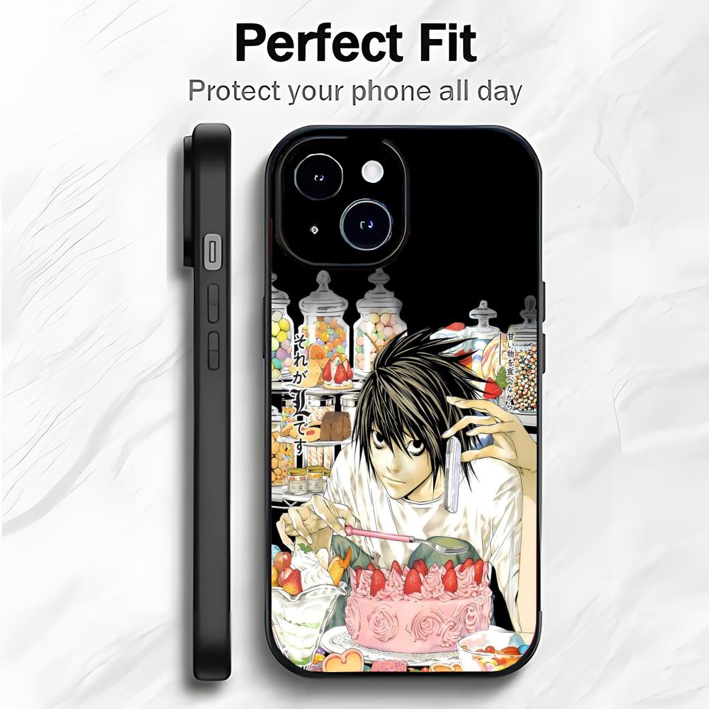Dark Thriller Anime D-Death Note Phone Case Phone Case Soft Packaging Lightweight For iPhone17 16 15 14 13ProMax