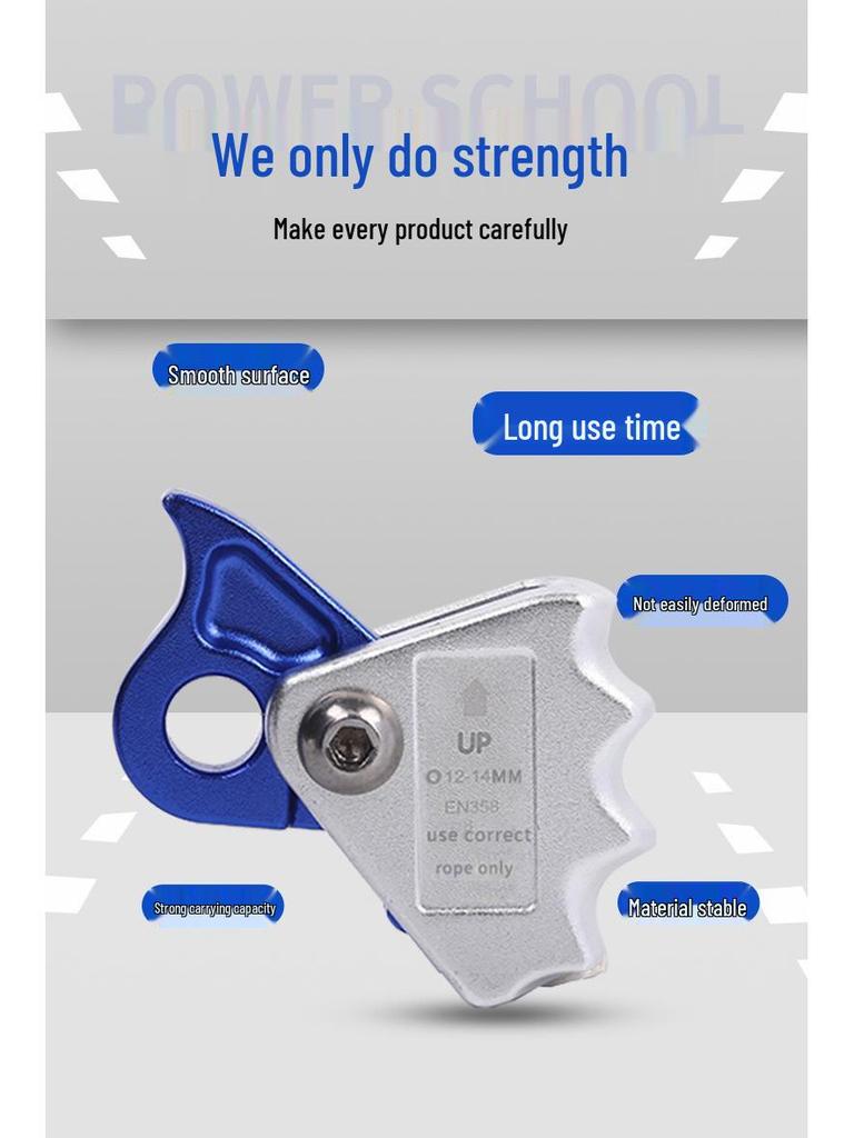 Regulowany zacisk linowy urządzenie do zatrzymywania upadku do wspinaczki lodowej i skałkowej, 12-14mm