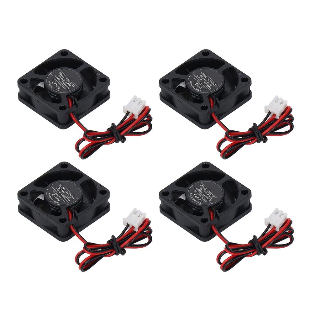 3010 DC Borstlös Fläkt 2-pin Terminal Lågt Ljud Mini DC Kylfläkt för 3D-Skrivare Extruder Hot End V6 V5 CPU 4st DC 24V