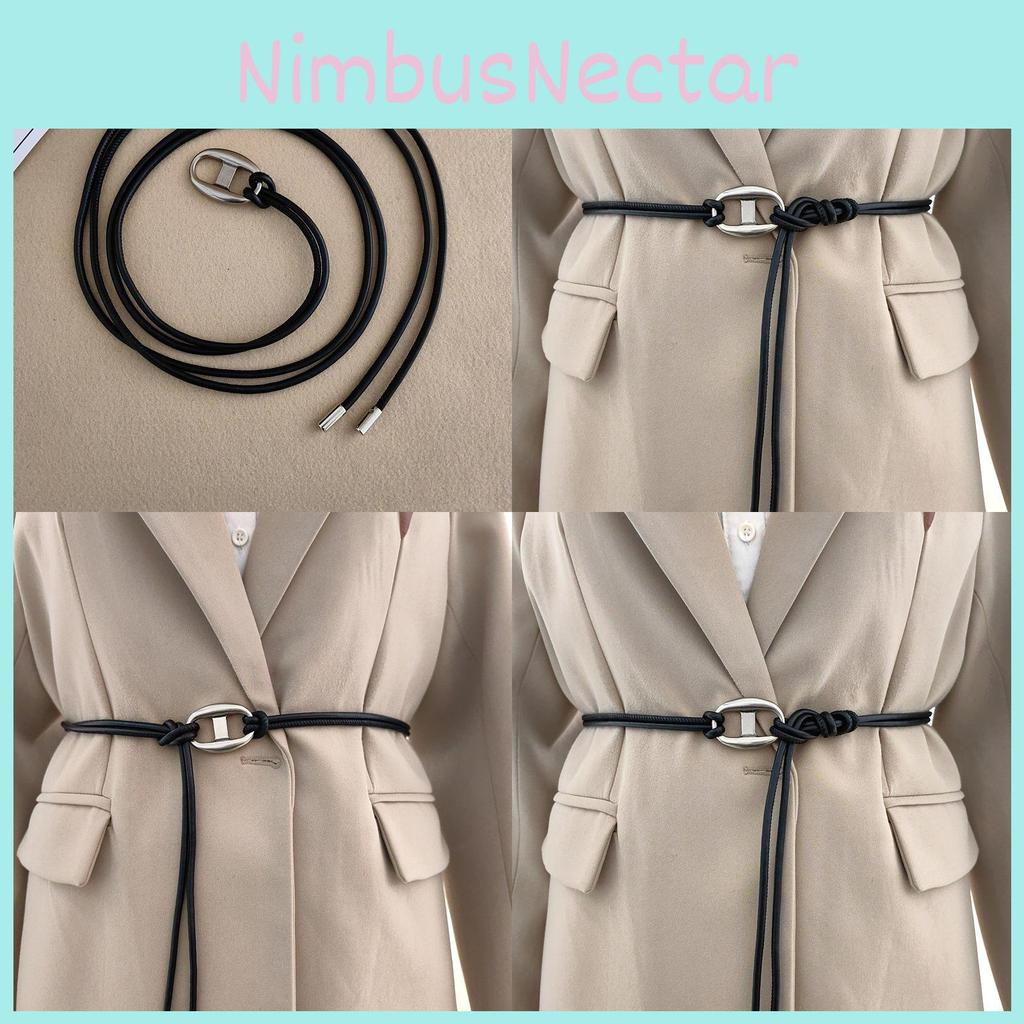Style Minimalist Womens Thin Rope Waist Belt Metal Buckle Dress Belt Shapewear