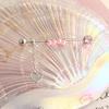 1PC Surgical Steel Industrial Piercing Barbell Long Earrings With Chain Scaffold Bar Ear Cartilage Earing Trend Body Jewelry