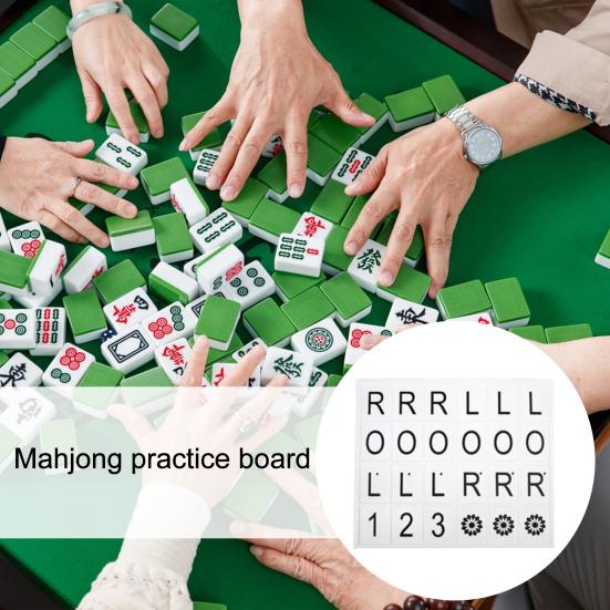 Mahjong Solo Practice Board 3D Printed Mahjong Training Tool American Mahjong Strategy Aid Lightweight Portable Players Practice