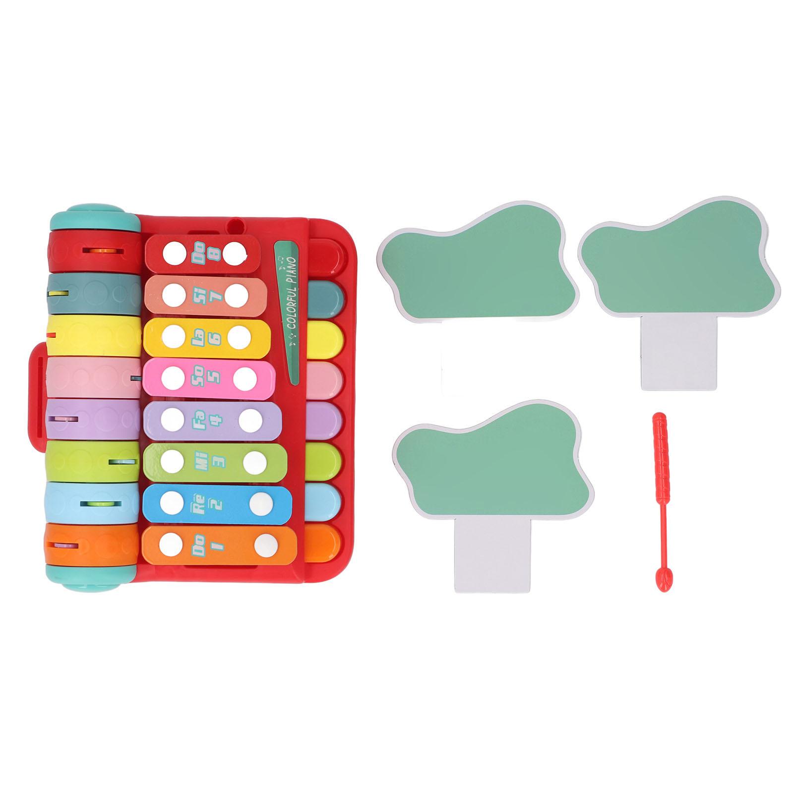 

Hand Knocking Piano Toy Portable Baby Knocking Toy Multifunctional Early Learning Educational Piano красный