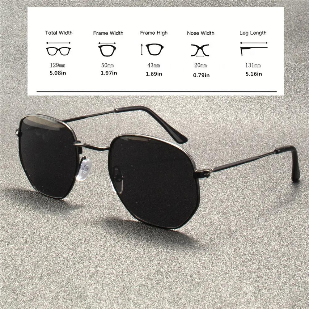 Vintage Metal Men Sunglasses Brand Designer Sun Glasses Women Female Classic Driving Eyewear