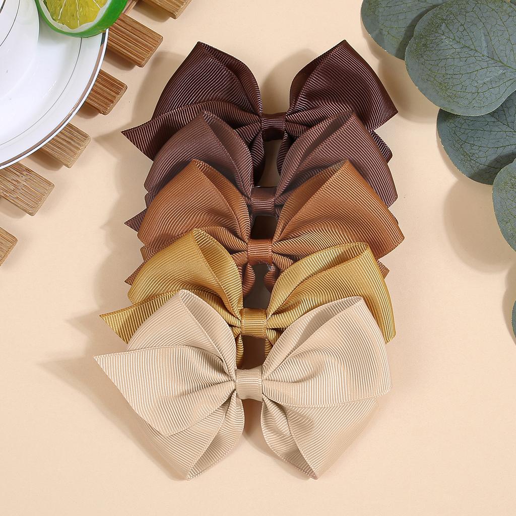 5 buc Arcuri de Păr Drăguțe din Panglică Grosgrain cu Clipsuri pentru Fete Clipsuri de Păr Drăguțe 30 Culori Arcuri de Păr Ac de Păr Clipsuri Accesorii de Păr pentru Copii