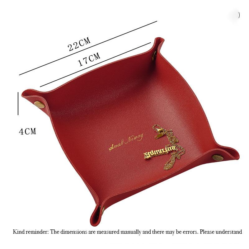 Kožený úložný zásobník v severském stylu Stolní organizér na šperky na klíče Kosmetická úložná krabička Skládací organizér Domácí dekorace