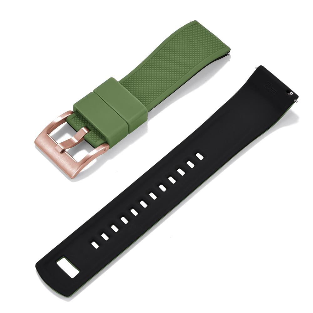STAPELP Premium Silicone Watch Band Quick Release Rubber 20mm Watch Strap Silicone Watch Strap Watch Replacement Watchband