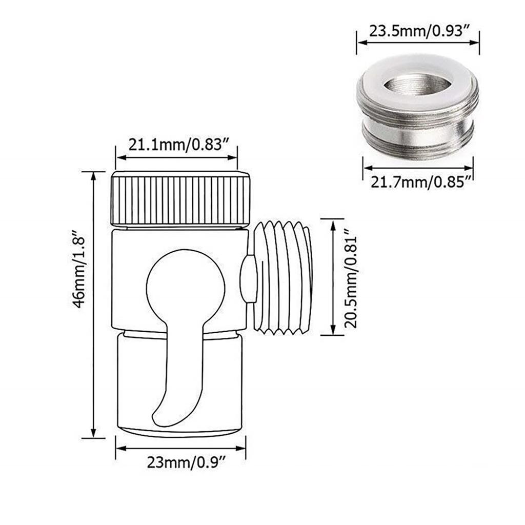 Dual Mode Faucet Diverter - Switch Faucet/Shower Dispense At the Touch of a Button Tool-Free Installation Easy Installation