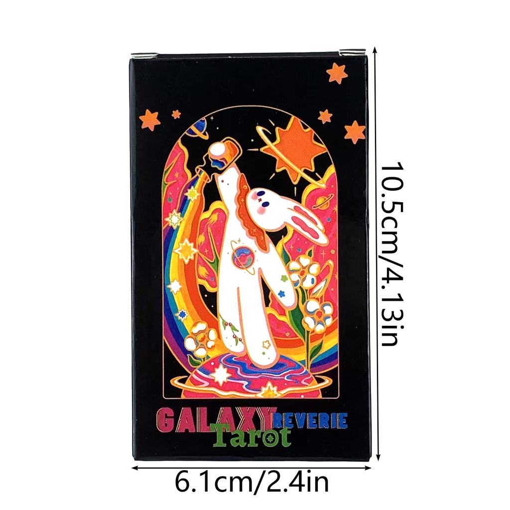 Galaxy Reverie Tarot Deck Cute Cartoon Cards Great For Beginners, Meditation & Party Games,Halloween And Christmas Games