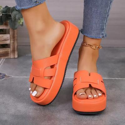 Fashion Thick Soled Women Slippers Outside Shoes Women Peep Toe Sandals Platform Shoes Flip Flops Female Zapato Para Mujeres Pantuflas