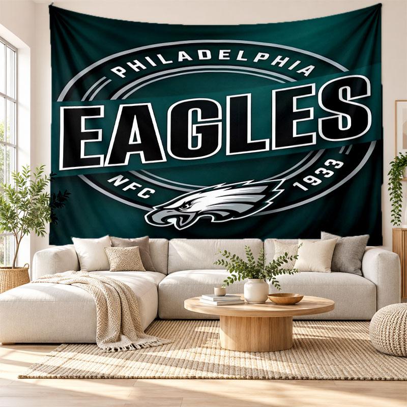 Philadelphia Eagles Wandteppich, Wandbehang aus weichem Stoff, Dekorative Kulisse für Schlafzimmer Heimwandkunst