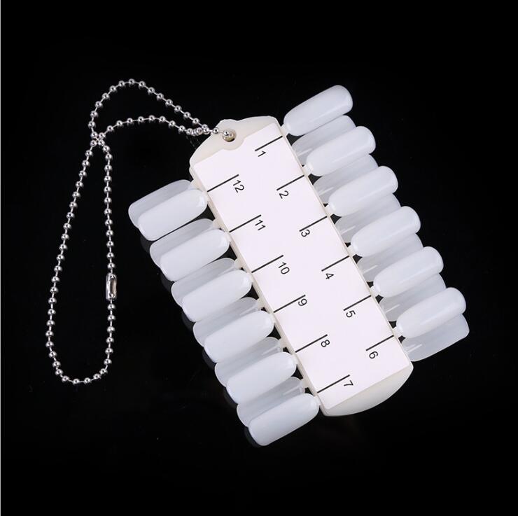 120 tips Gel Polish Fargeskjerm Viser Hylle Kortholder Dobbel Side Swatches Nail Art Training Håndprøve Stativ Nail Palette