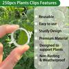 100/200/300Pcs Plant Support Clips Reusable Plant Binding Clip Tomato Trellis Clips for Vine Vegetables Grow Upright Healthier