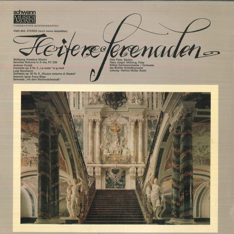 

LP Record OTTO PETER HANSJURGEN MOHRING KO Heitere Serenaden VMS803 SCHWANN MUSICA 1966 Germany Classical Used