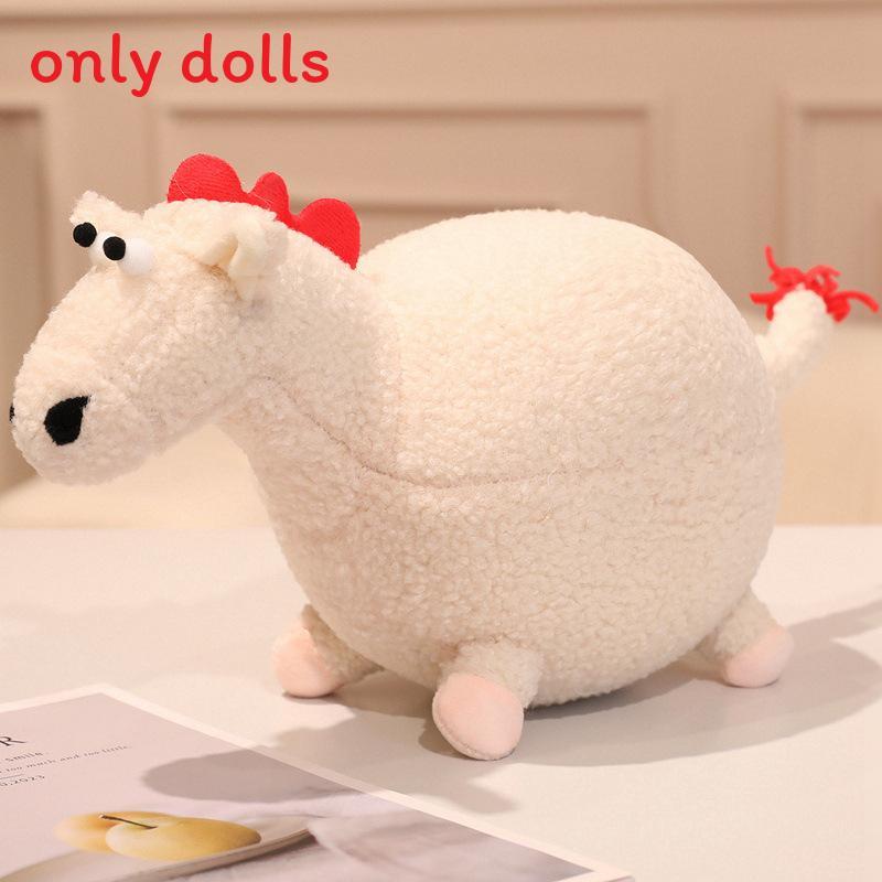 Cute Chubby And Round Plush Horse Doll With Pp Cotton Filling For Kids And Collectors