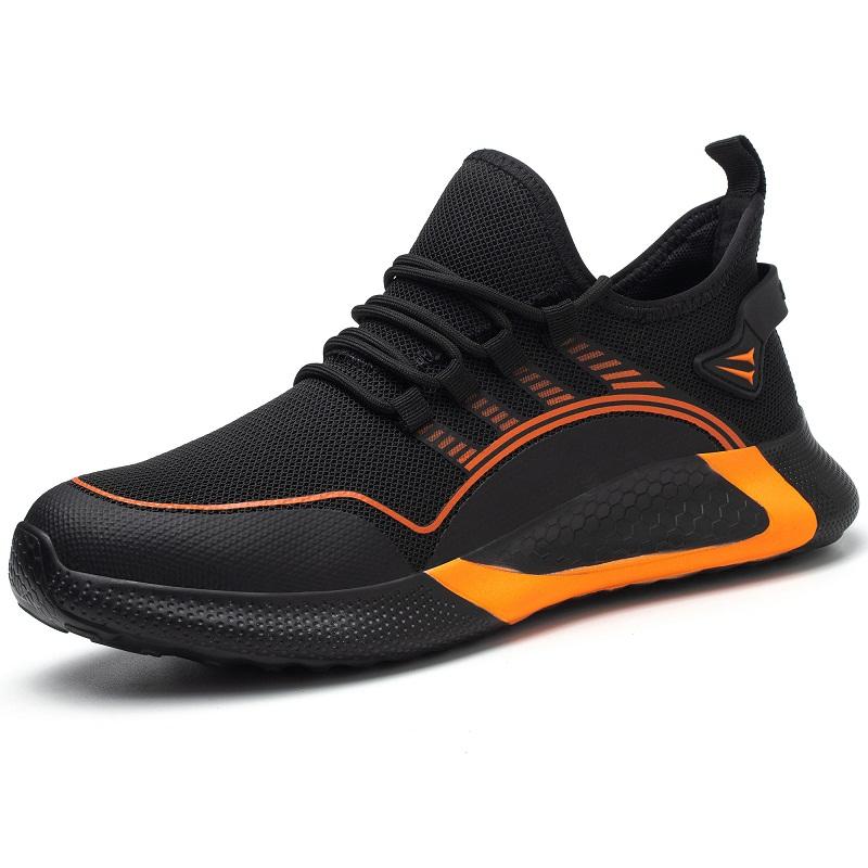 Large Size 50 Fashion Safety Shoes Men Anti-Smash Steel Toe Cap Puncture Proof Indestructible Shoes Breathable Sneaker Work Shoe