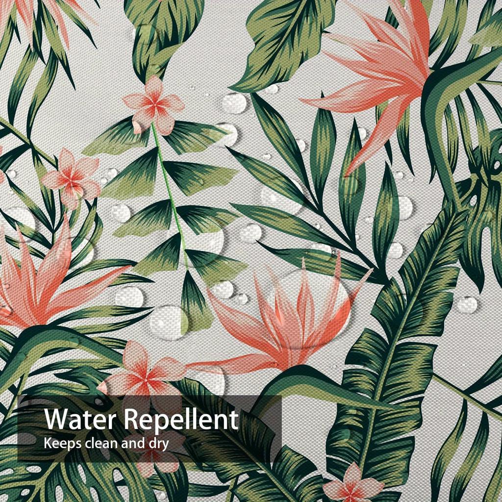 Tropical Floral Shower Curtain - Anti-Mold, Waterproof Bathroom Decor, Unique Gift, Stylish Design, Vibrant