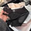 Ladies Summer Sexy Lace Satin Comfortable Breathable Cotton Crotch Breathable Low Waisted Briefs