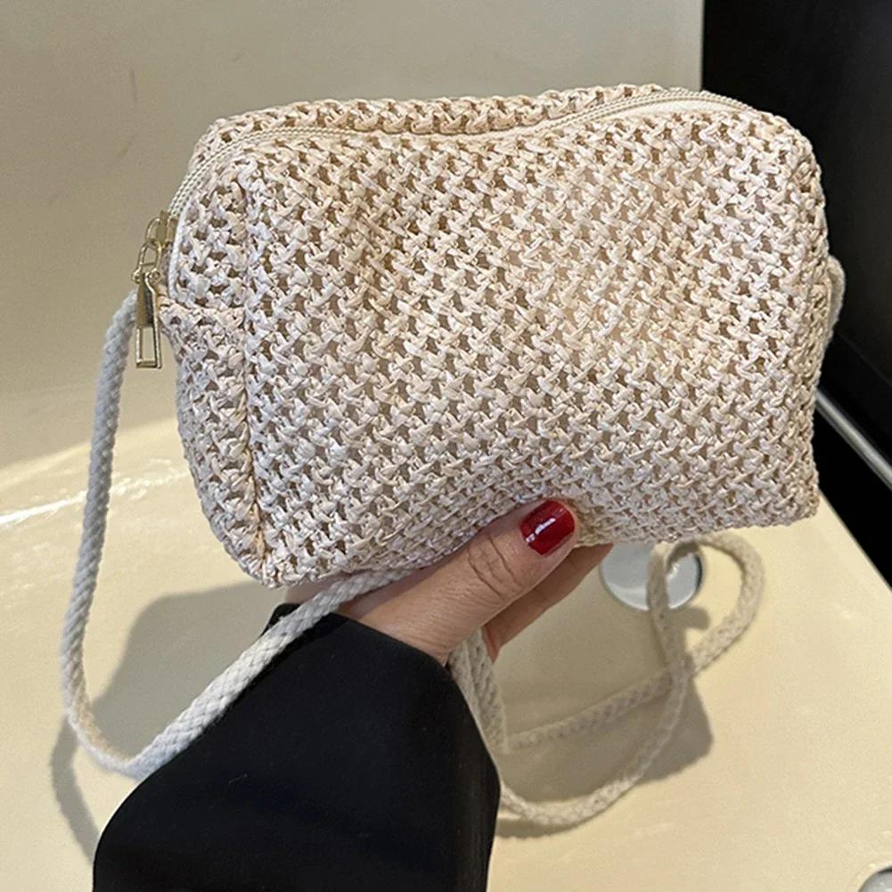 Damen Mode Sommer Stroh Umhängetasche Damen Strand Urlaub Einkaufen Gewebte Schulter Handtasche Messenger Geldbörsen für Damen Taschen