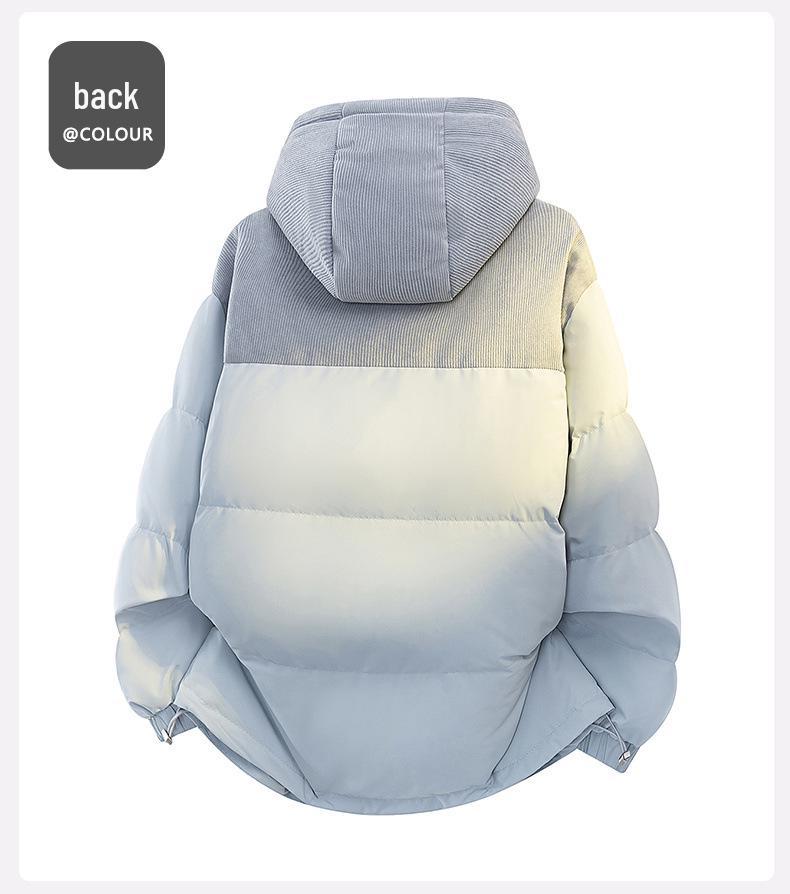 Men's 2025 Winter Corduroy Patchwork Down Jacket - Loose, Casual, Thickened, Warm, Couple Style Coat