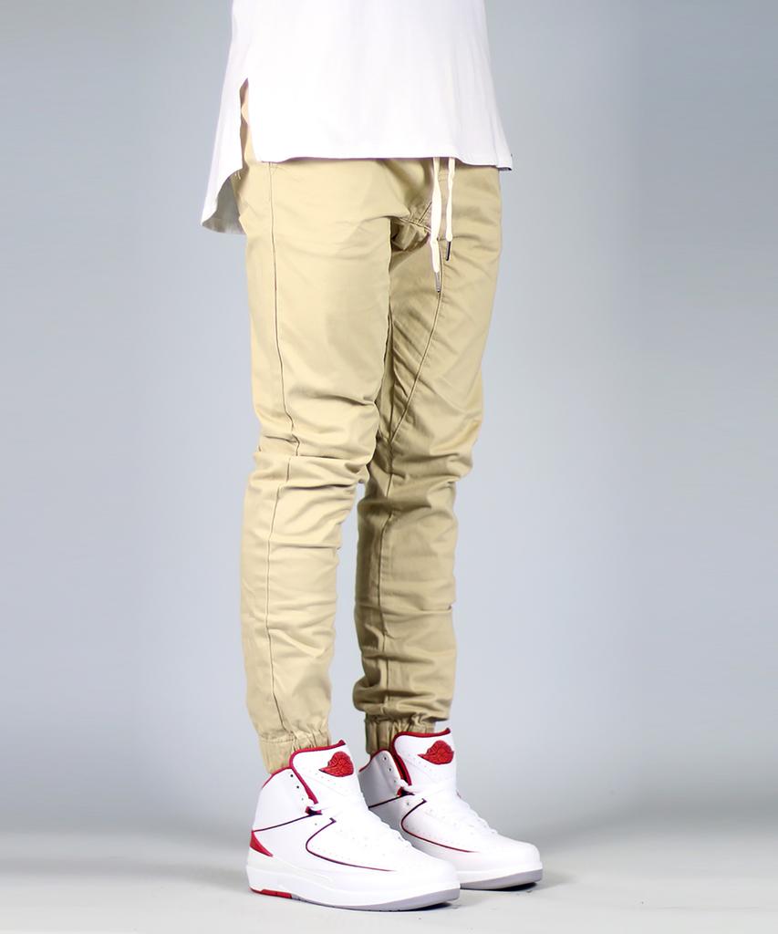 Haipeodenim Khaki Drop Crotch Joggers