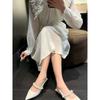 Elegant High Heels, French Slender Heels, Pointed Toe, New Style for Summer 2025, One-piece Stunning Flip-top Sandals for Women