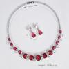 Women's Light Luxury Design Fashionable Zircon Water Drop Necklace Earring Set Versatile And Niche Design Sense Set