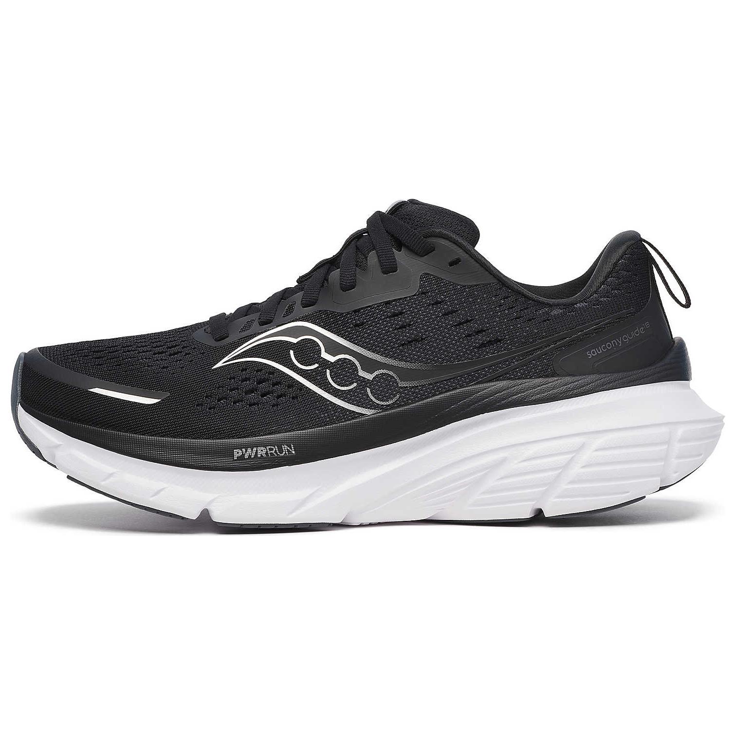 Saucony  Guide 18 Wide Black White Women Sneakers S10999-100 37.5