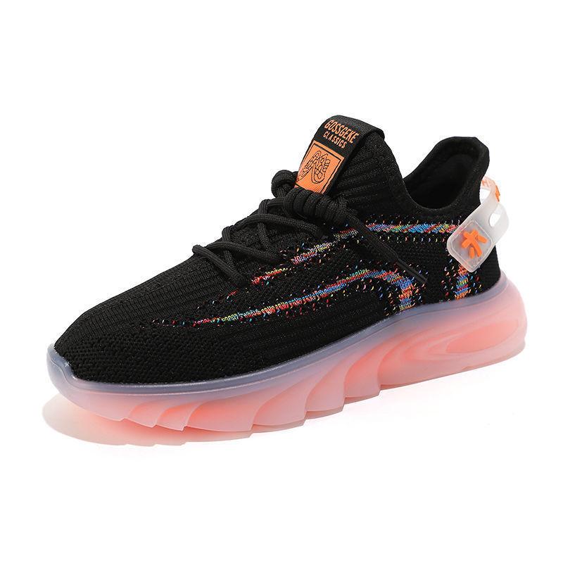 Flying Woven Women's Shoes Casual Women's Shoes Mesh Breathable Sneaker Women Jelly Bottom Coconut Shoes Student Running Shoes Women