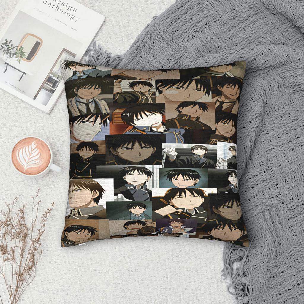 Roy Mustang Pillow Cover Fullmetal Alchemists Design Cushion Cover Morden Pillow Case For Wedding Party Home Decor